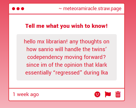 meteoramiracle's tweet photo. sorry to keep you waiting, anon. seems like while writing, this sort of turned into "what i got out of their subplot in the lost kitty arc"....? even so, i hope you enjoy what i've written! https://t.co/rxEGzMHOTn