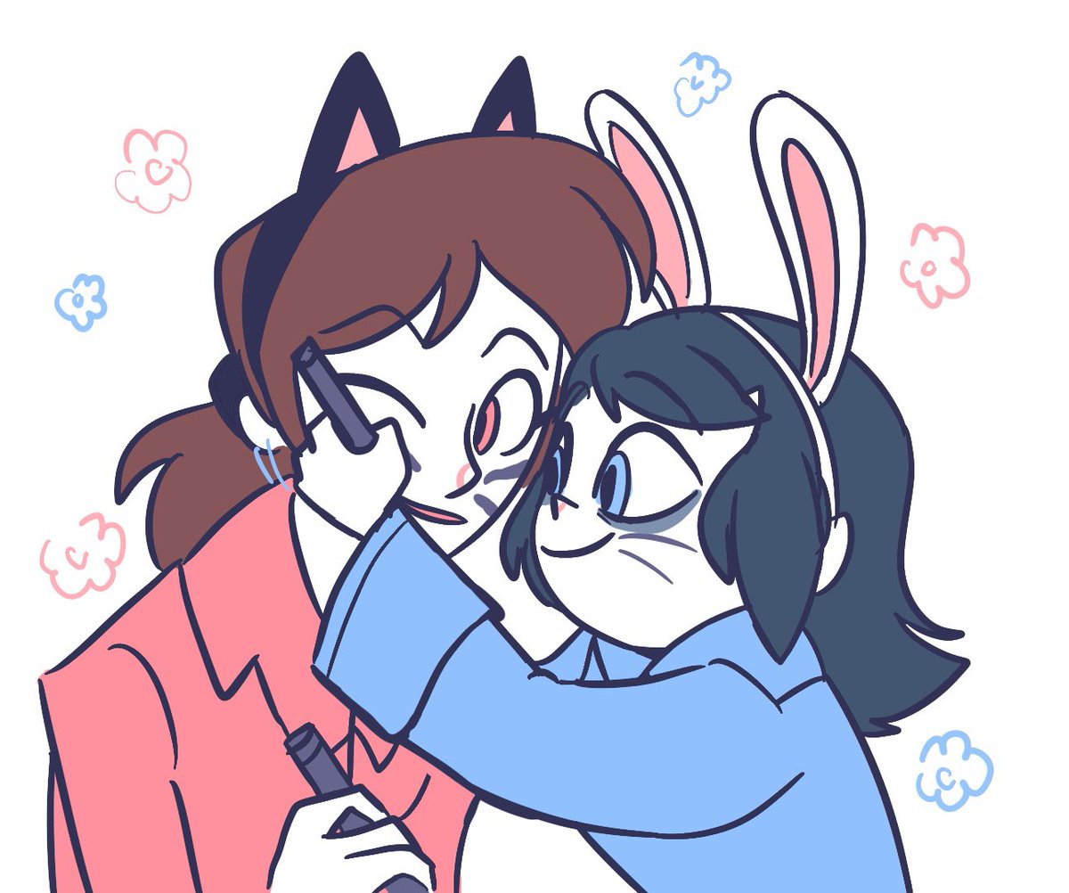 EMositeCC's tweet photo. SOMEONE POINTED OUT THEY DREW EACH OTHER’S WHISKERS AND I HAD TO DRAW IT AWEAWEAWSJDJSJDJSFJWISMA 😭😭😭❤️❤️❤️ #hauntedhotel https://t.co/mzDJzjZkFh
