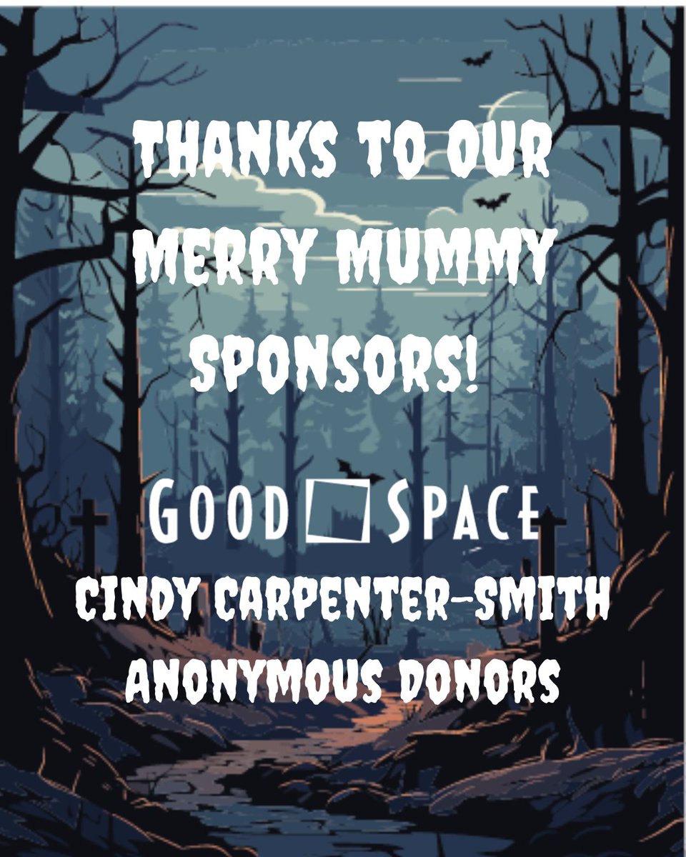 theWellComm's tweet photo. Huge thanks to the Merry Mummy sponsors who are helping to make this Saturday's Monster Mash, Halloween bash a fantastic night of fun in support of the Well Community. Good Space, Cindy Carpenter-Smith and our anonymous donors, we're so grateful for you! https://t.co/bEgWznP9LF