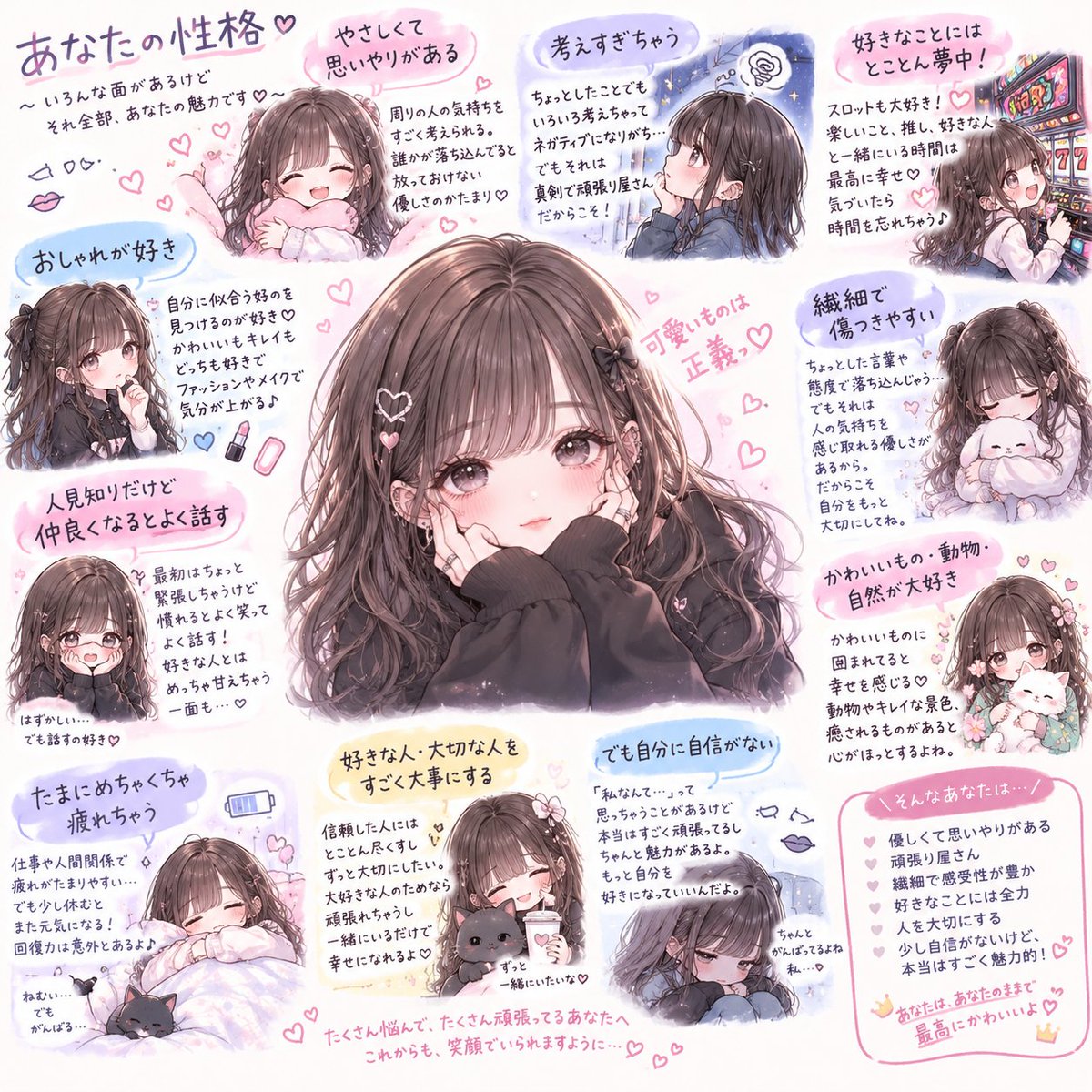 se4lm0n's tweet photo. おはようございます🐱
無事に(？)耳鼻科の予約も取ったので、仕事終わりに病院行ってきます😇

チャッピーせんせーに私の性格をイラストで教えてと聞いたらこうなりました😇
合ってるような違うような…🫠 https://t.co/iE44Y4r6fc