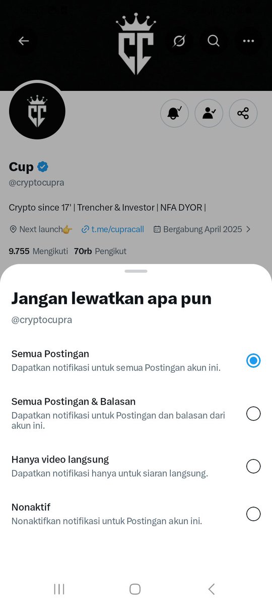 komcadwin's tweet photo. @cryptocupra Done✔️
Good Luck❤️ https://t.co/d0ljBC23Zp