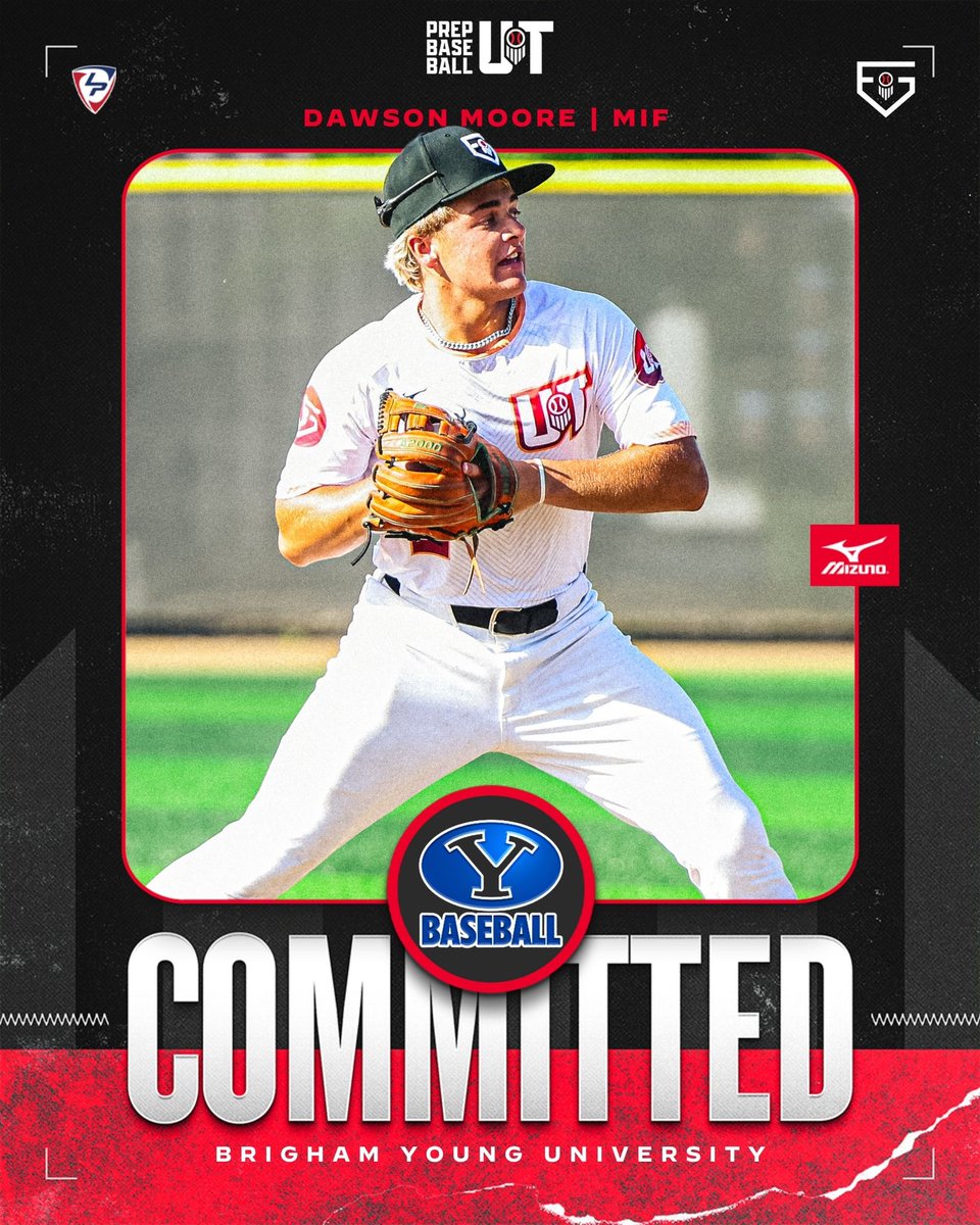 PrepBaseballUT's tweet photo. ’28 Dawson Moore has announced his commitment to @BYUBaseball ‼️ 

#PBFG26 alum! Congratulations, Dawson 🤙🏼 #GoCougs 

@prepbaseball // @dawsonmoore_223 https://t.co/LSHQqLRGrS