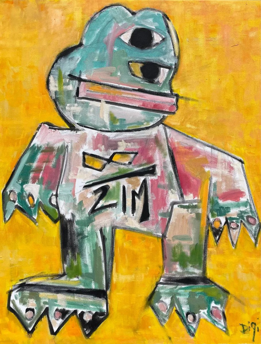 TimechainArtMag's tweet photo. "Infinity Pepe" by @AmyDiGi 

30"x24"
Oil on Canvas https://t.co/e6UKB0cWEQ