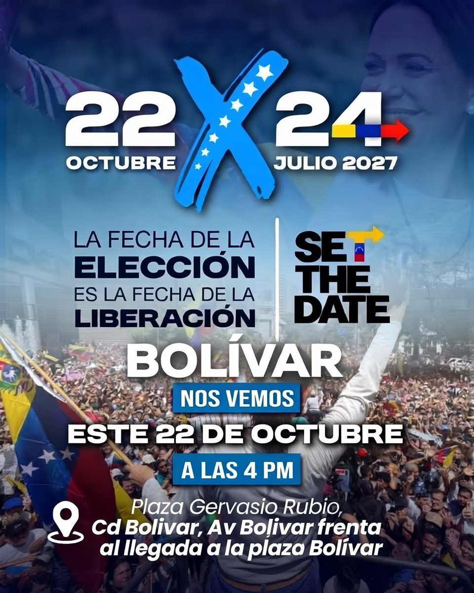 ConVzlaComando's tweet photo. 📍Bolívar 
Plaza Gervasio Rubio. Ciudad Bolívar 

#SetTheDate https://t.co/j258CzlasI