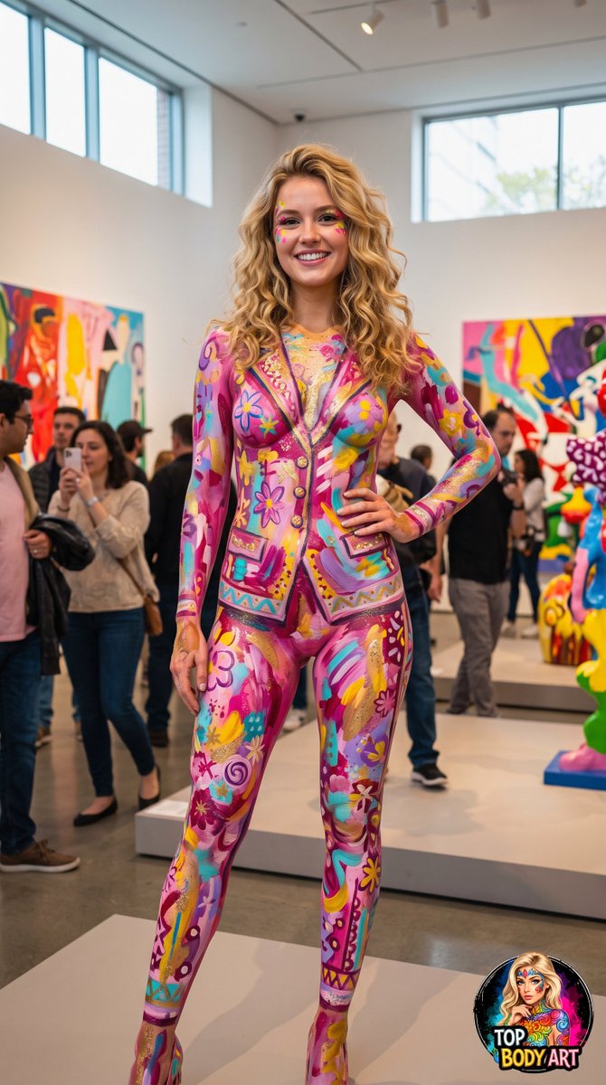 TOPBODYART's tweet photo. Which abstract art style looks best on her? 

CLICK for fullscreen view https://t.co/TI5nIRsigH