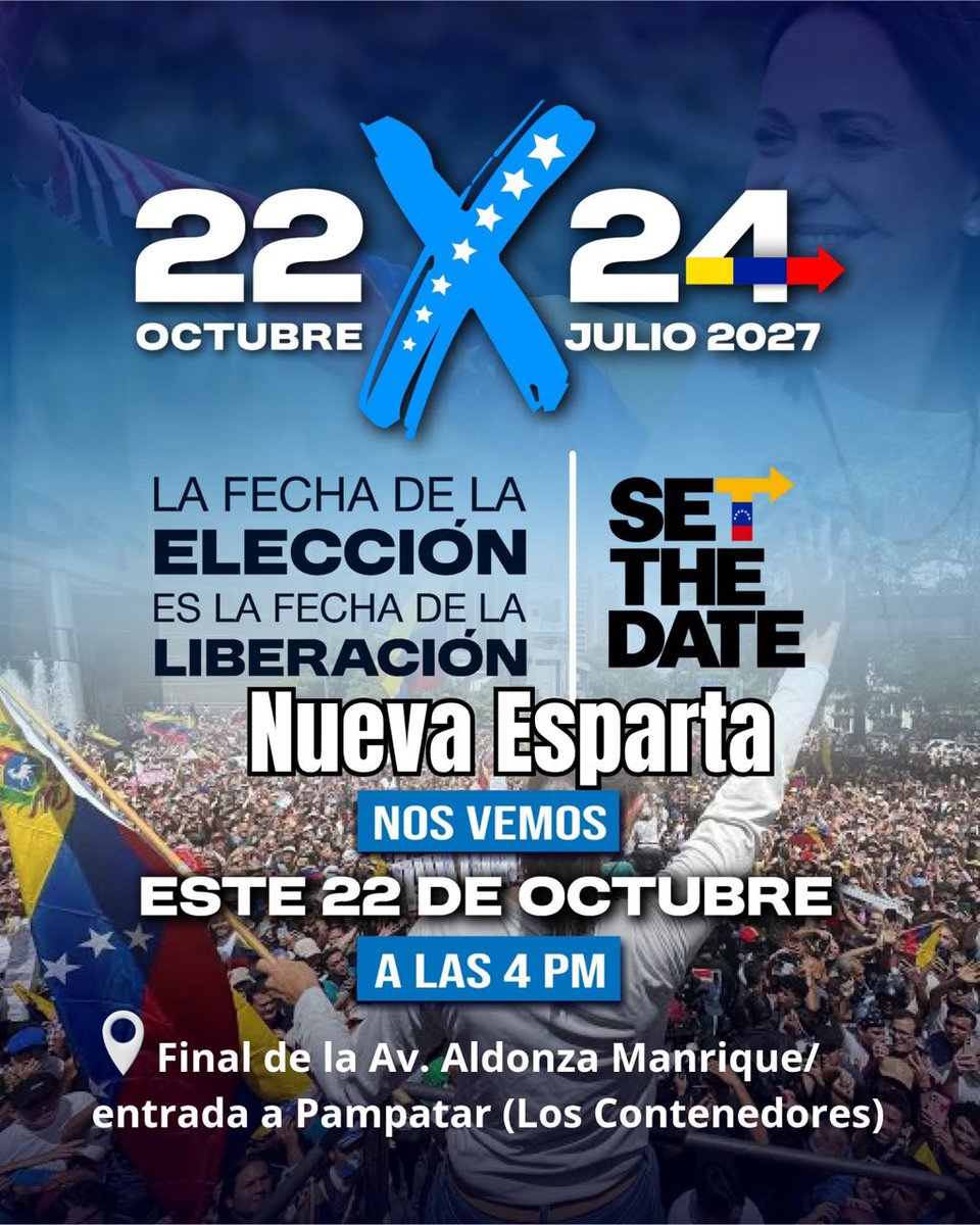 ConVzlaComando's tweet photo. 📍Nueva Esparta 
Final de la Av Aldonza Manrique, entrada a Pampatar 

#SetTheDate https://t.co/q1UWJ2Mytd