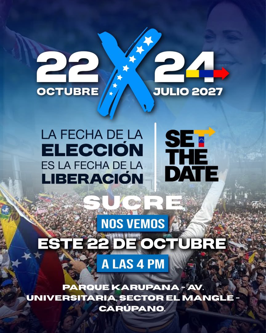 ConVzlaComando's tweet photo. 📍Sucre 
Parque Karupana. Av Universitaria. Carúpano 

#SetTheDate https://t.co/3RoaIvdmtG