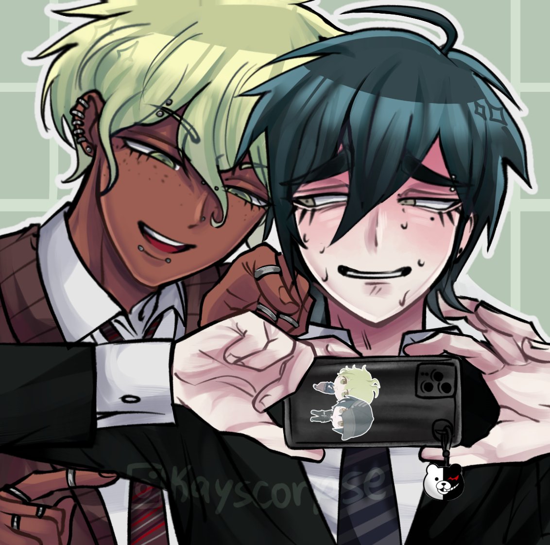 amasaiyurii's tweet photo. I got inspired in the coloring #amasai #saimami #DRV3 https://t.co/LtSojK0HA5