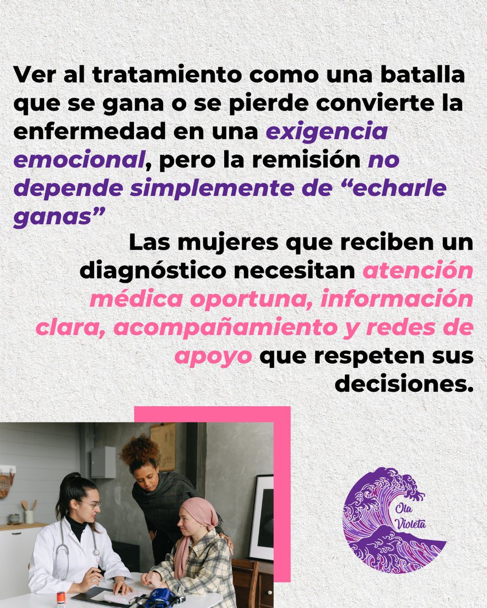 OlaVioletaAC's tweet photo. Este #diamundialdelaluchacontraelcancerdemama , cambiemos las exigencias por empatía. Porque ninguna mujer debería tener que demostrar su fortaleza para recibir apoyo 🎀 https://t.co/tDxHazk5lg