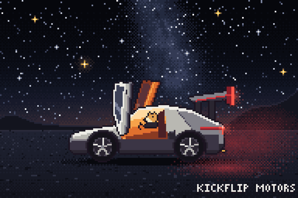 FlyingCarsNFT's tweet photo. Doors up. Lights on.

Kickflip Motors cars are almost ready to roll out on Robinhood Chain.

Whitelist is filling up, Get in before doors close. https://t.co/XRe6kC41Ta