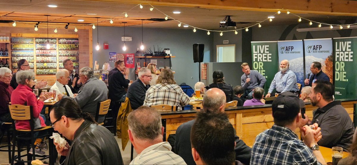 AFP_NH's tweet photo. We’re at Great North Aleworks talking about Property Taxes, a top issue for many Granite Staters this November! https://t.co/ES4JAtzV0w