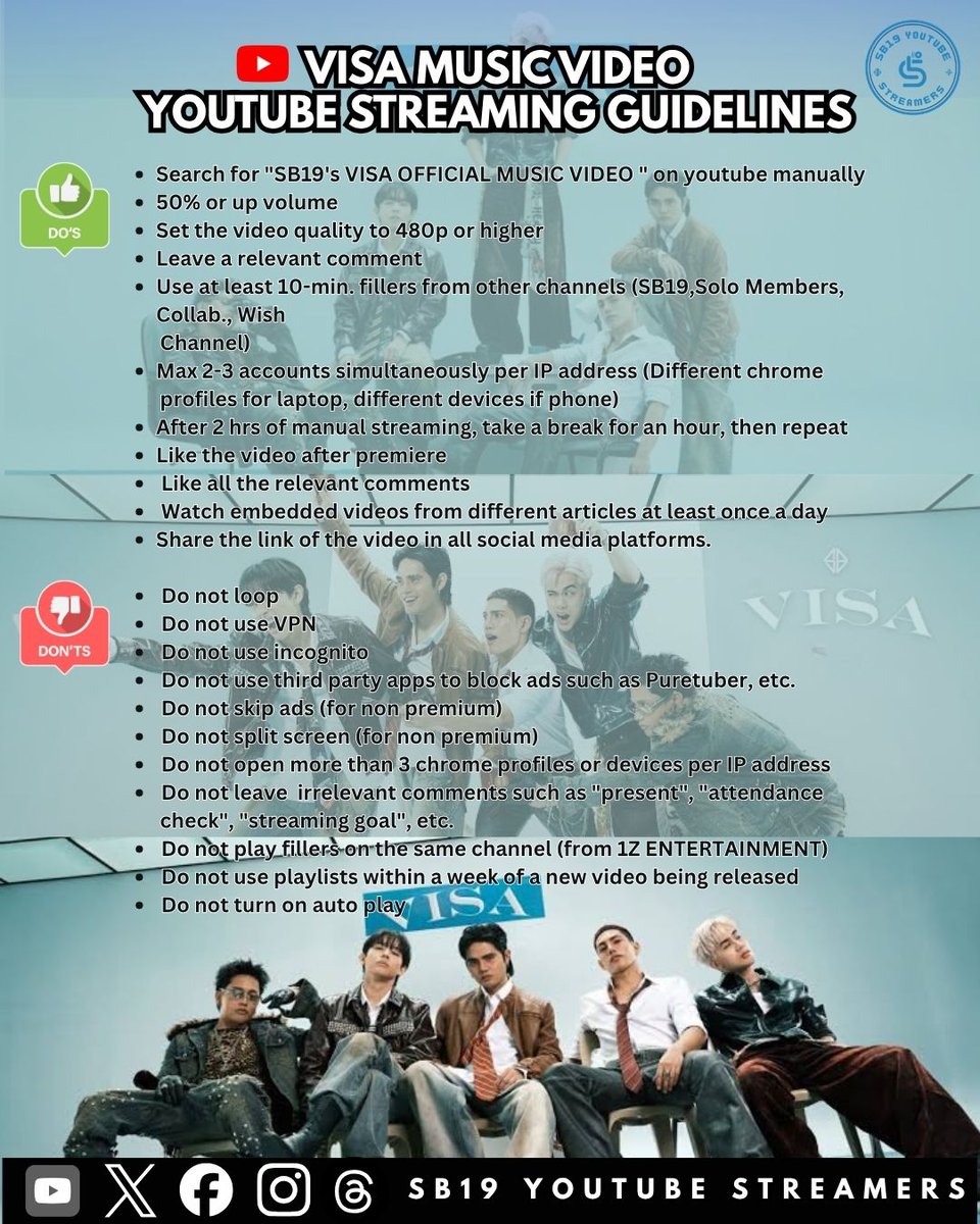 SB19YTStreamers's tweet photo. Stream smart, stay consistent, and make every single view count.

Let's lock in and keep the momentum strong, and take VISA MV to the top! 🧸✨🔥

Check our quick guide for responsible streaming.  SLMT! Wag kalimutan na ikaw yung 'A!' 💙

@SB19Official #SB19
#SB19VISA https://t.co/nnGsN9gzf2