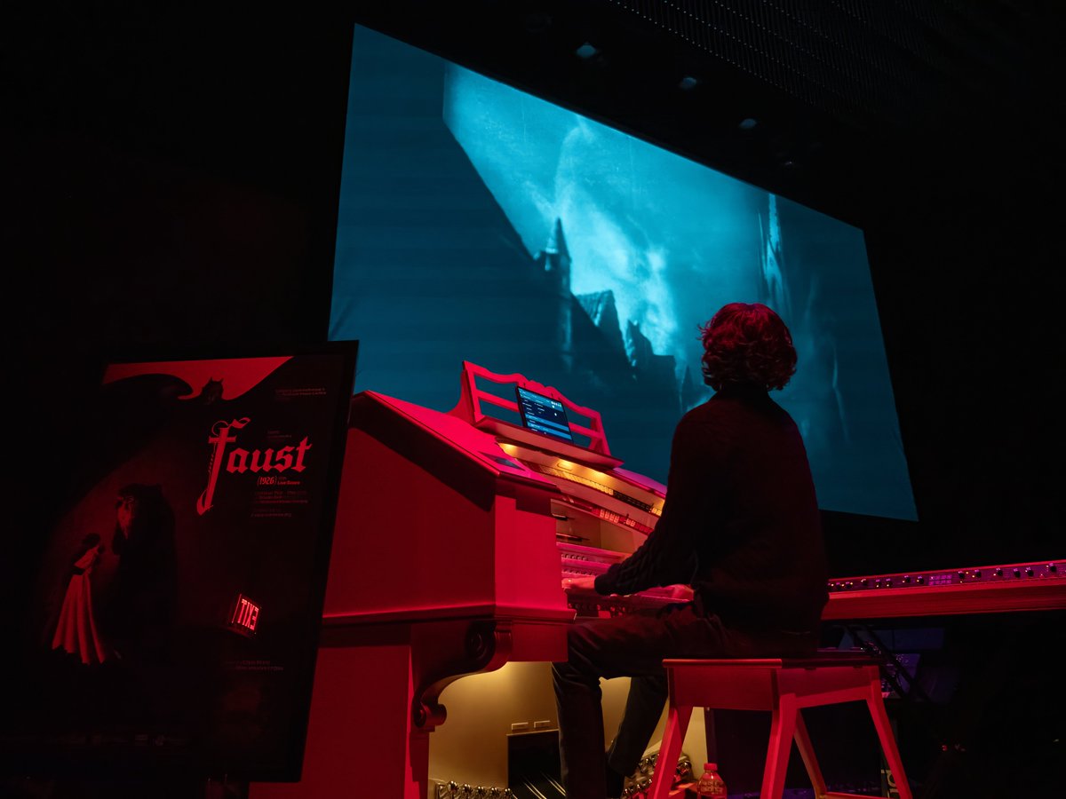 nmc_canada's tweet photo. That’s a wrap on 100 years of Faust! 🎬

Thank you to everyone who joined us for three nights of F. W. Murnau’s silent cinema masterpiece, brought to life with a live score by multi-instrumentalist Chris Maric on NMC’s Allen Theatre Organ.

Presented in partnership with @CalgaryCinema, this centennial celebration brought a century-old tale of demons, angels, and deals with the devil back to the big screen.

Look back at Faust’s 100th anniversary!

📸: Jaxi Barton