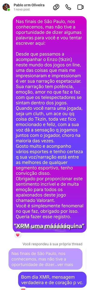 vszimiani's tweet photo. Conhecendo esse mundo dos jogos on line, uma das coisas mais espetaculares e q me impressionaram bastante foi/é a narração do XRM.
@xrmfps fica o registro para o Brasil, parabéns e obrigado, vc é craque demais. https://t.co/dqg9ZTLmvo