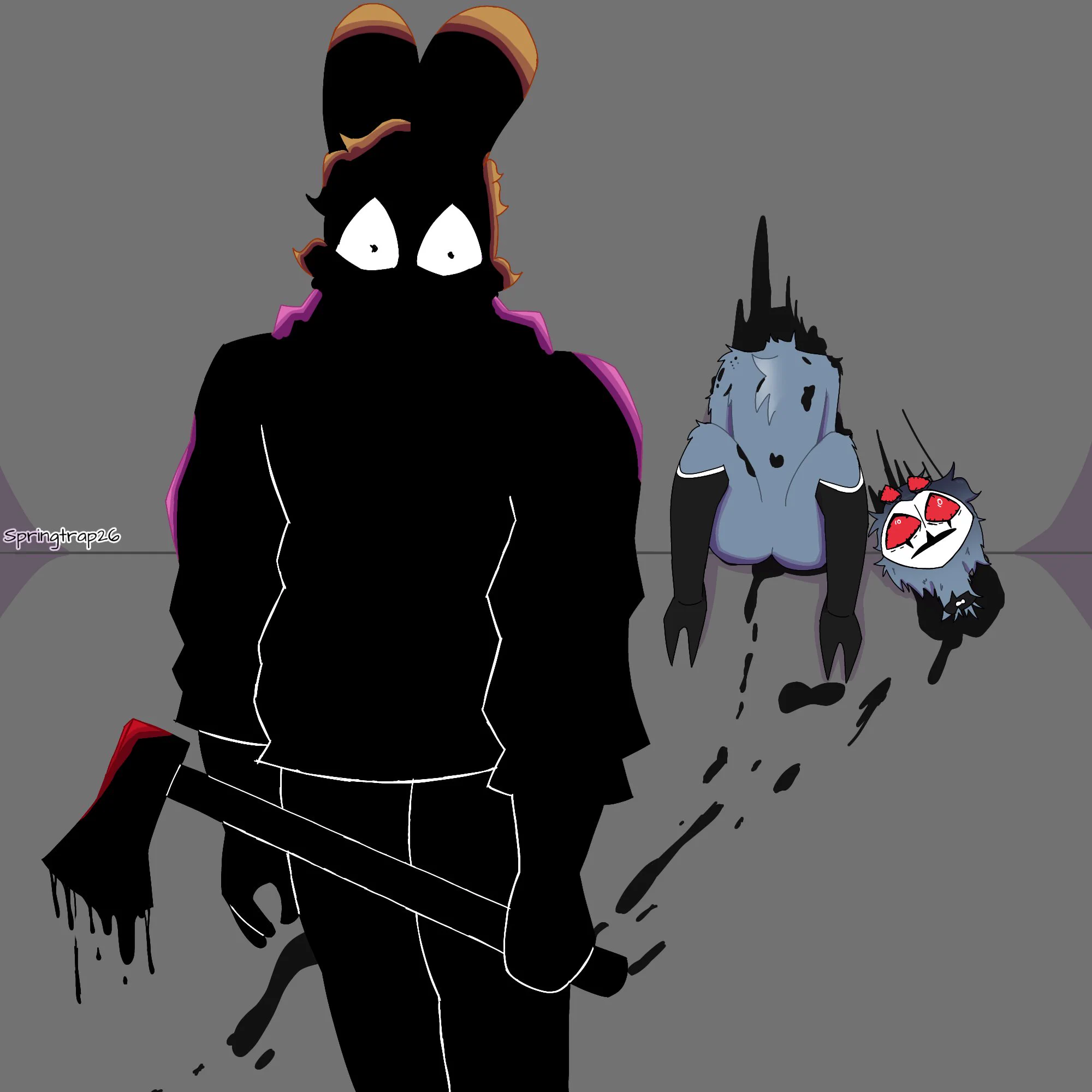 Springtrap26 on X: "Hi guys... ignore the body back there :3" / X