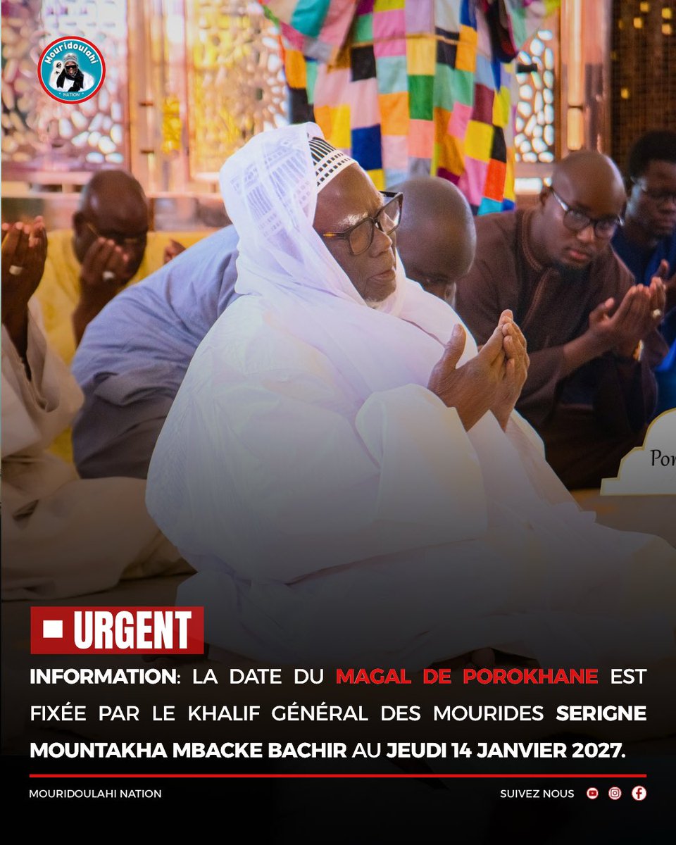 BaaySheex's tweet photo. 🚨Magal de Porokhane : Jeudi 14 janvier 2027 https://t.co/TB4DHhuFbU