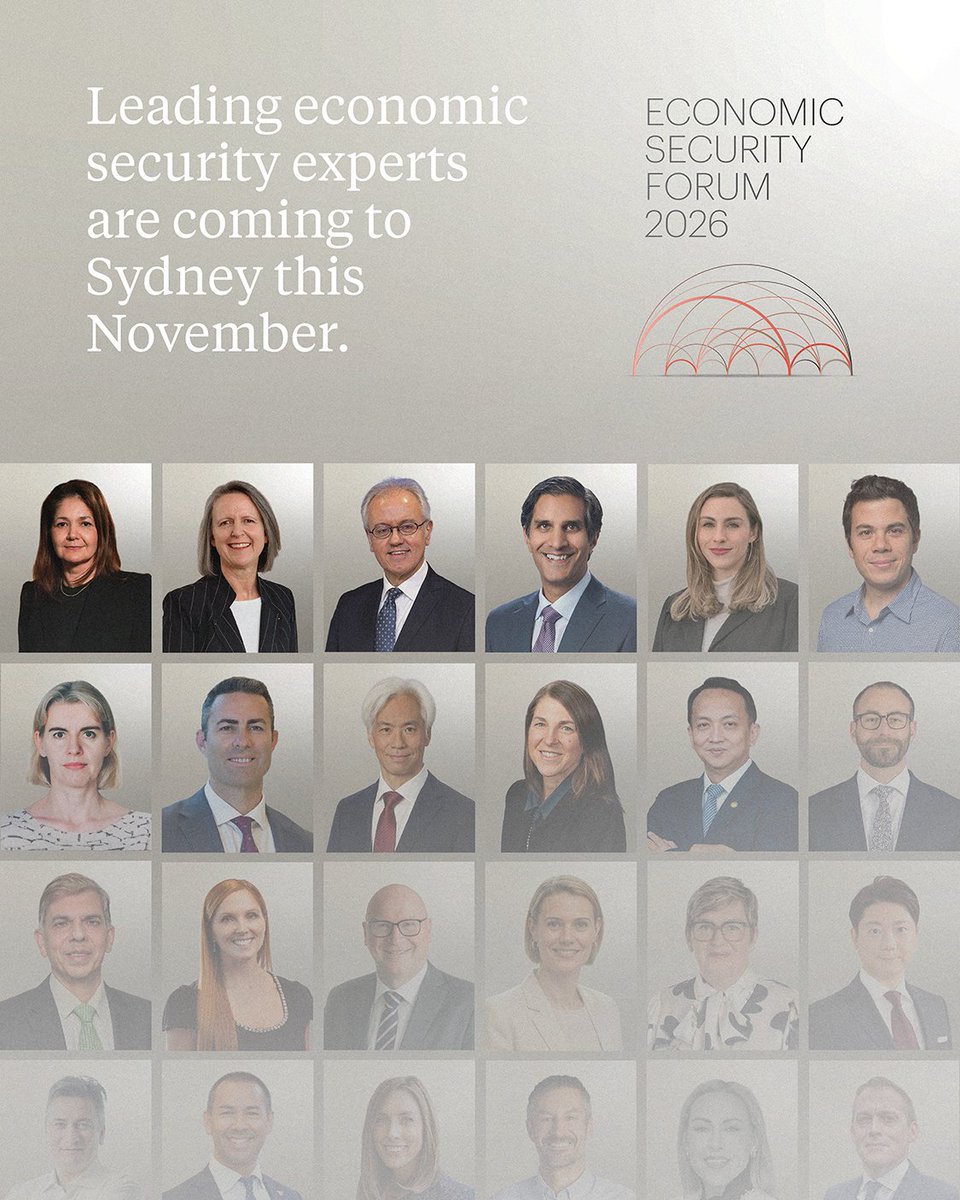 USSC's tweet photo. Economic security is reshaping the rules. So who shapes the response?

The Economic Security Forum brings senior policymakers, business leaders and global experts to Sydney on 9 November.

Express your interest → https://t.co/mVSgZdgwM8 https://t.co/cTM5hw685c
