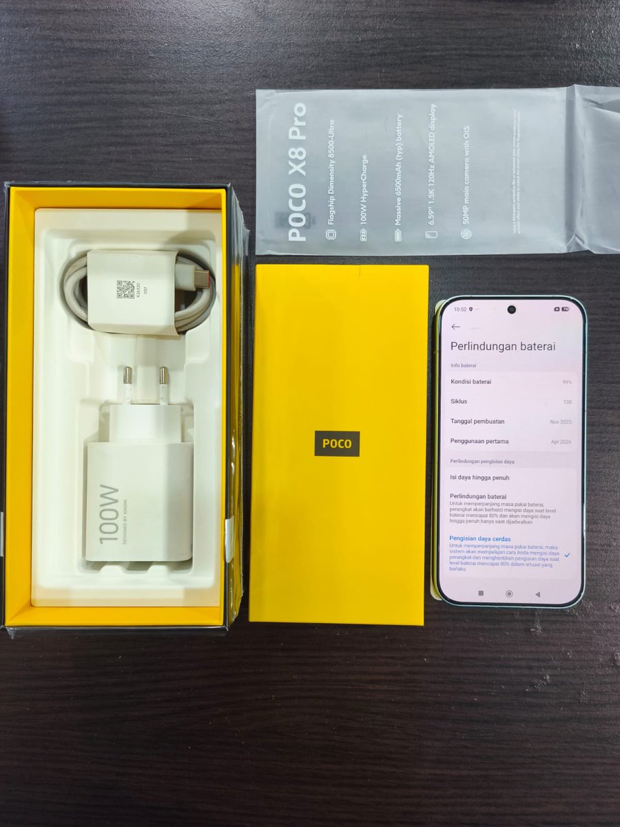 Faza260's tweet photo. Poco X8 pro 8/256GB 
Fullset  Kondisi 98% mulus like new 
Hb 99% CC 138
Garansi on panjang No minus
Barang normal no kendala Siap pakai
bogor kota |Cod jabodetabek |rekber shopee |tukar tambah | No.Wa 085780070849
#preeloved https://t.co/4pejqTUIAQ