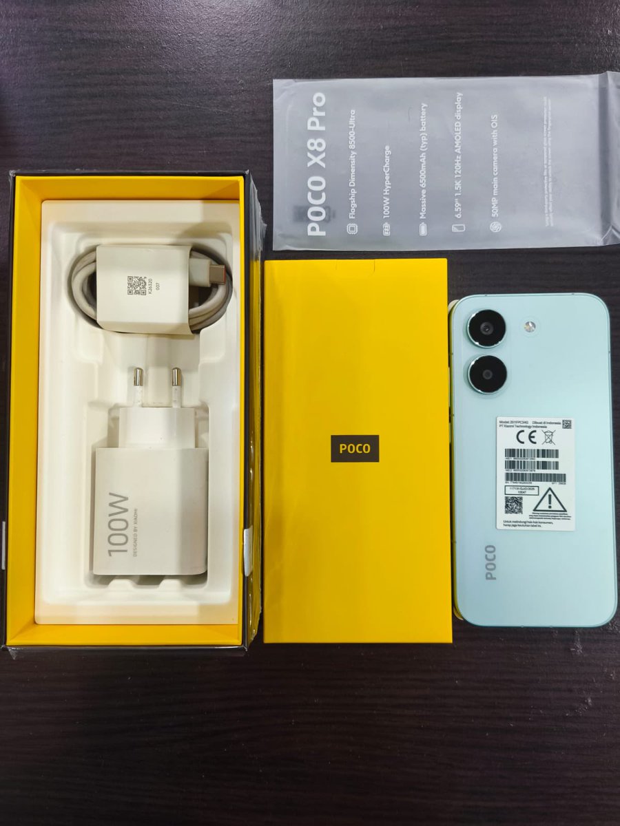 Faza260's tweet photo. Poco X8 pro 8/256GB 
Fullset  Kondisi 98% mulus like new 
Hb 99% CC 138
Garansi on panjang No minus
Barang normal no kendala Siap pakai
bogor kota |Cod jabodetabek |rekber shopee |tukar tambah | No.Wa 085780070849
#preeloved https://t.co/4pejqTUIAQ
