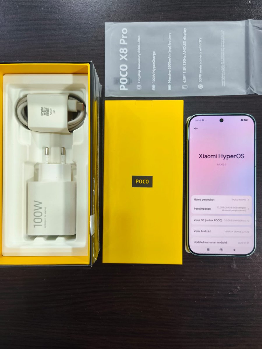 Faza260's tweet photo. Poco X8 pro 8/256GB 
Fullset  Kondisi 98% mulus like new 
Hb 99% CC 138
Garansi on panjang No minus
Barang normal no kendala Siap pakai
bogor kota |Cod jabodetabek |rekber shopee |tukar tambah | No.Wa 085780070849
#preeloved https://t.co/4pejqTUIAQ