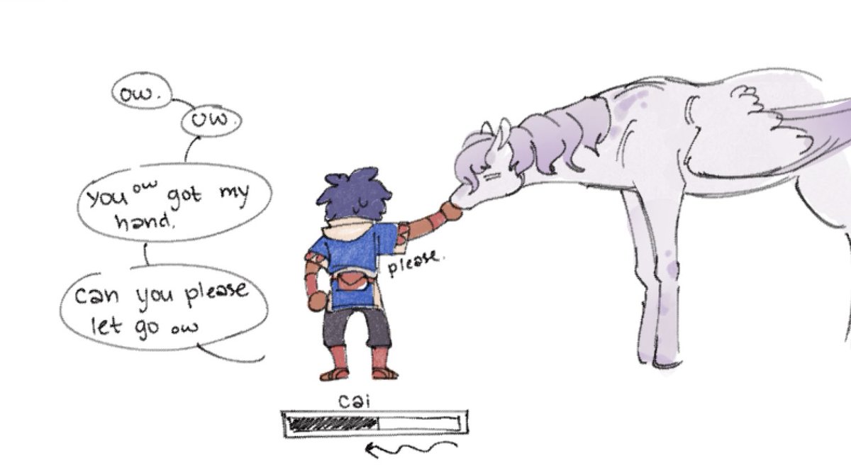 emmigummi's tweet photo. Transmasc Cai and his realization after his past experiences with the local pegasus

Congratulations!!! The gender affirming horses greatly dislike you ❤️❤️❤️ https://t.co/lm4qBDk26Q