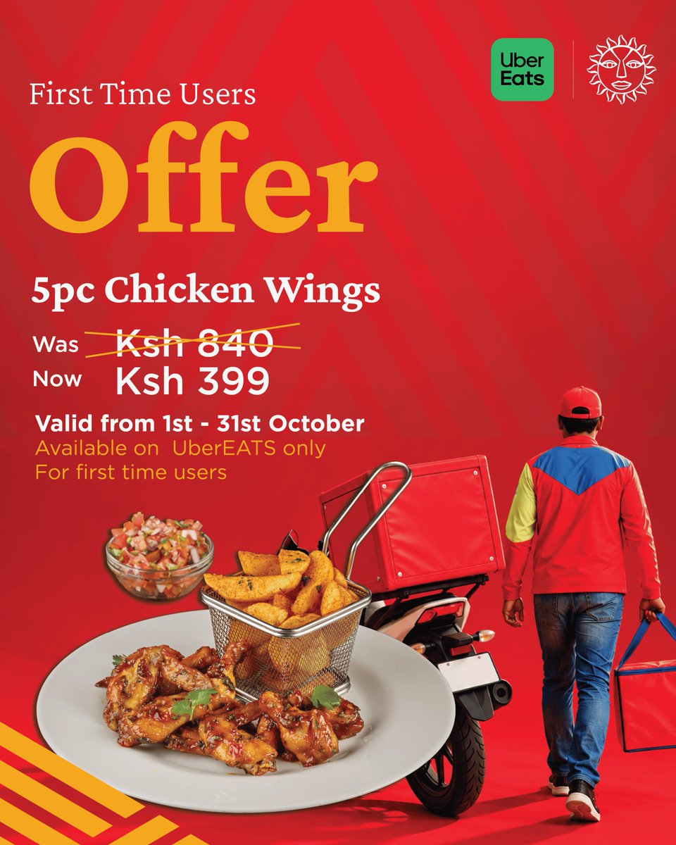 javahouseafrica's tweet photo. Your first Java order? Now that’s a story worth telling! ️ Open your Uber Eats app, find Java House and get 5pc Chicken Wings for just KSh 399 on your first order. Less time in the kitchen, more time deciding what to watch next. 😉
#JavaLove https://t.co/VEMMJ4WMlG