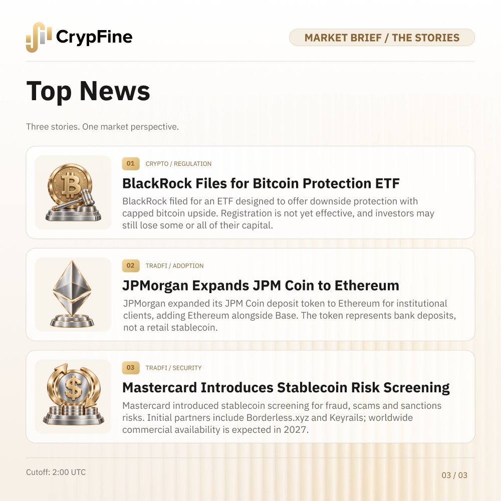 CrypFineOffical's tweet photo. CrypFine Market Brief 🔎

U.S. technology shares rebounded in Monday's session, while $BTC and $ETH declined over the 24 hours ending 20 Oct, 02:00 UTC.

Market drivers:
• Technology shares recovered as volatility eased, with gains concentrated in AI and semiconductor stocks.
• Investors returned to AI and semiconductor stocks after last week’s sharp selloff, while most stocks outside AI and technology declined.
• The dollar strengthened and U.S. Treasury yields rose, leaving a mixed cross-asset picture.

Swipe for more details →