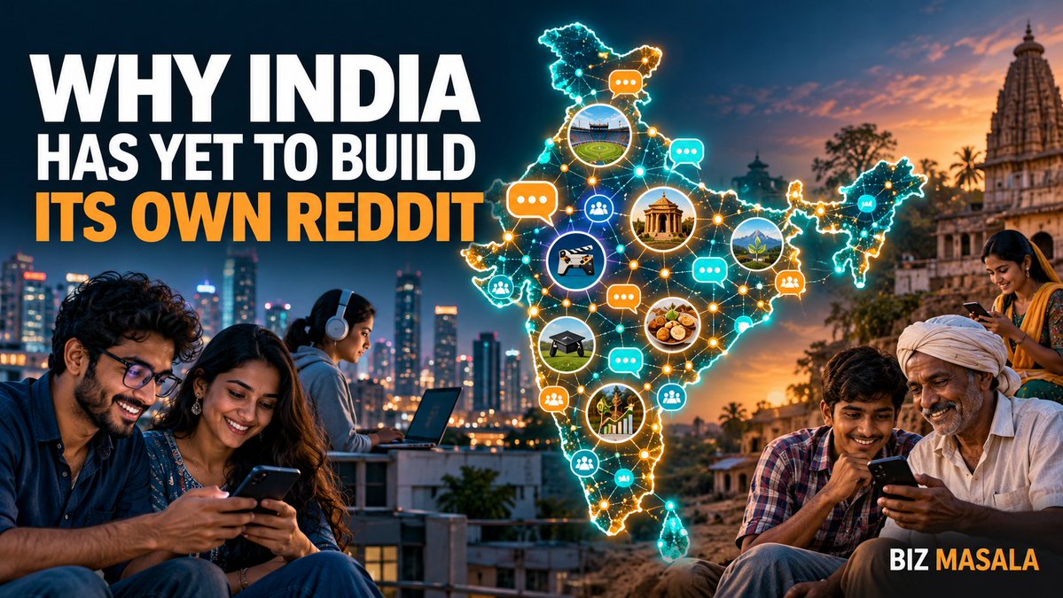 asrmurthy's tweet photo. India has home-grown community apps—but no Reddit-scale, open discussion network. Why is that gap so hard to close? Community density, language discovery, moderation and monetisation all matter. Biz Masala explores the challenge. #IndiaTech #startupSI https://t.co/ZrMimvEFnH