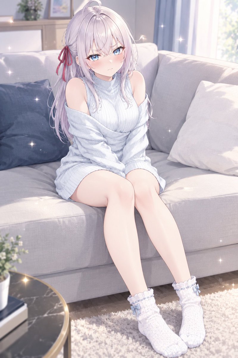 ko_AIedit's tweet photo. 「ねぇ…あ、あなたって、こ、こういう服が好きなの……？
……バ、バカっ！/// 
べ、別にあなたのために着たわけじゃないんだからねっ！💢💕
……でも、その……気に入ったなら……
次のデートでも着ていってあげるわ……///🤍」

#AIイラスト
#AIart
#ロシデレ
#アーリャ
#alya https://t.co/OB54ALGPck