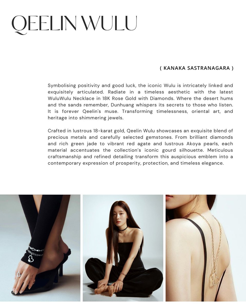 illustionalism's tweet photo. @PRlNCESSYA @ofrevelune @FleurDeSoiee @CADENCENT_ ⠀⠀⠀ 
𝟐. 𝐐𝐄𝐄𝐋𝐈𝐑𝐈
Kanaka Sastranagara.

Qeeliri harmonizes Eastern heritage with modern aesthetics. Every piece serves as a poetic talisman of fortune, proving that true luxury is always deeply rooted in meaning.
⠀⠀⠀ https://t.co/zAo0Z49SV9