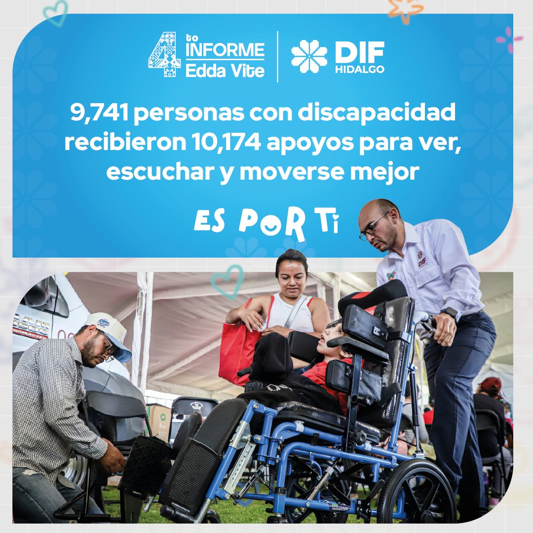 OrigenyDestinoH's tweet photo. Escuchar a quienes amas, reconocer sus rostros y desplazarte para realizar tus actividades: cada apoyo tiene un significado en la vida diaria.
El DIF Hidalgo acerca herramientas que contribuyen a la autonomía y al bienestar de las personas con discapacidad.

#EsPorTi
#4InformeEV https://t.co/3n7mclhA4b