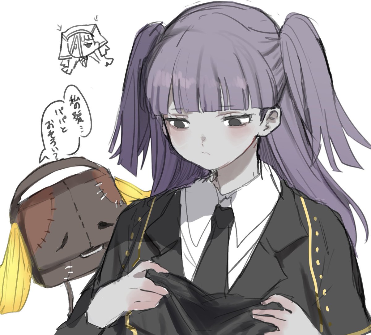 akaimokou24's tweet photo. パパハーフツインテール説 https://t.co/EcXzBuzh68