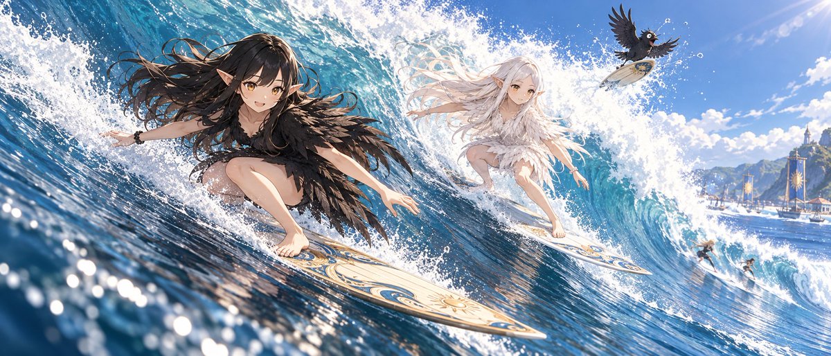 CAROPAPAxUYAS's tweet photo. アルフォンソ・サーフィン大会PART3
ヤッホー-----！🏝️🌊🌊🌊🏄‍♀️🏄‍♀️

#AIイラスト #AIart️
#うちの子 #ウヤス #ウラス
#居家小百合
#╹◡╹)✧ᖛ_ᖜ)✧

https://t.co/Zqw7RZBFvv https://t.co/6DVe2Kfw0d