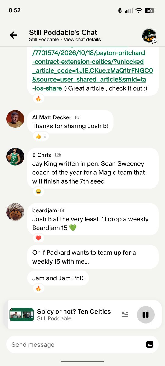 beardjam's tweet photo. @JamPackard let's cook this season 💚 https://t.co/NjaqitXsjk