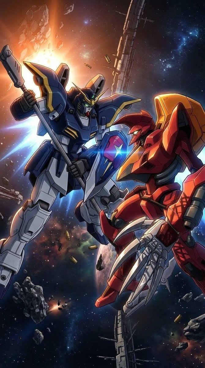 vswallpaper's tweet photo. Gundam Deathscythe vs Guren Type-02🔥 #Wallpaper #wallpaper #Wallpapers #wallpaper https://t.co/noRlPDtHwg