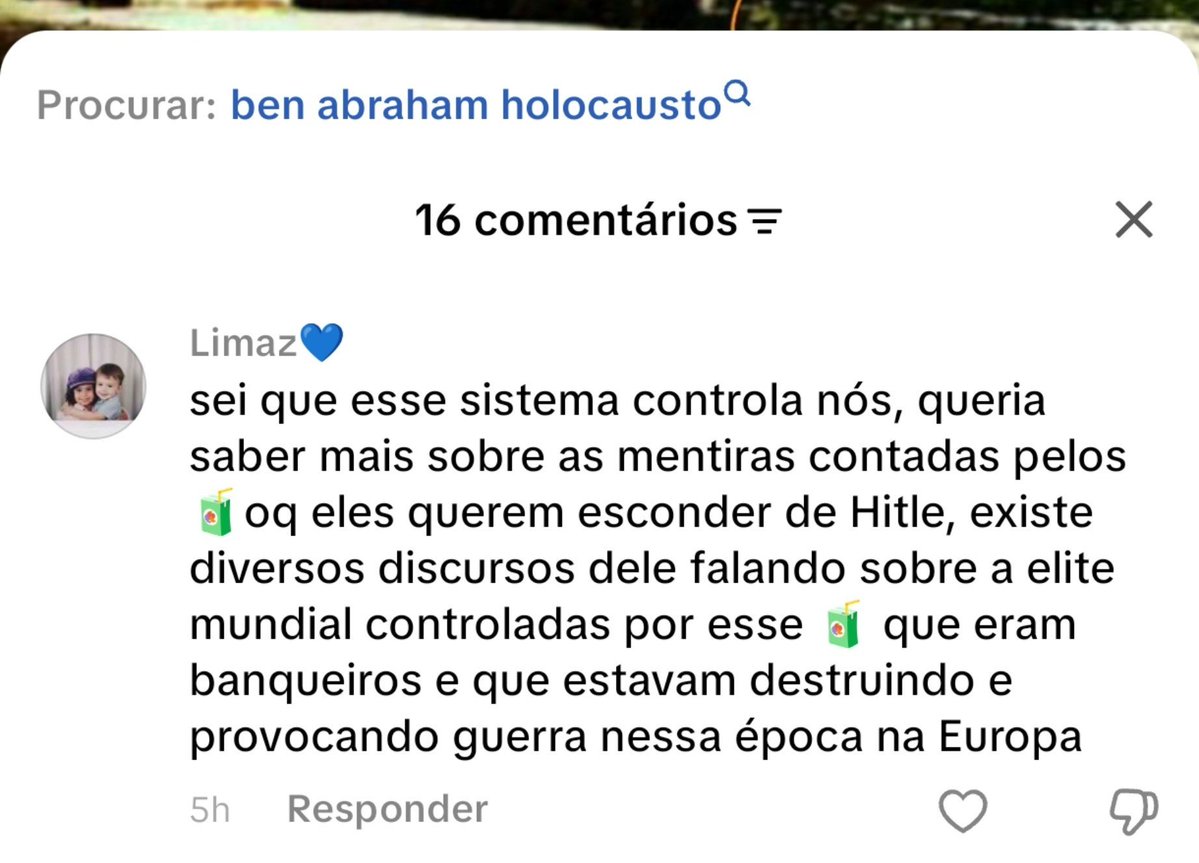 bipoloba's tweet photo. descobri uma bolha de nazi no tiktok que faz vários vídeos tentando provar de alguma forma que o holocausto foi uma mentira e que Hitler é inocente???? https://t.co/0ZAe5dkKfD