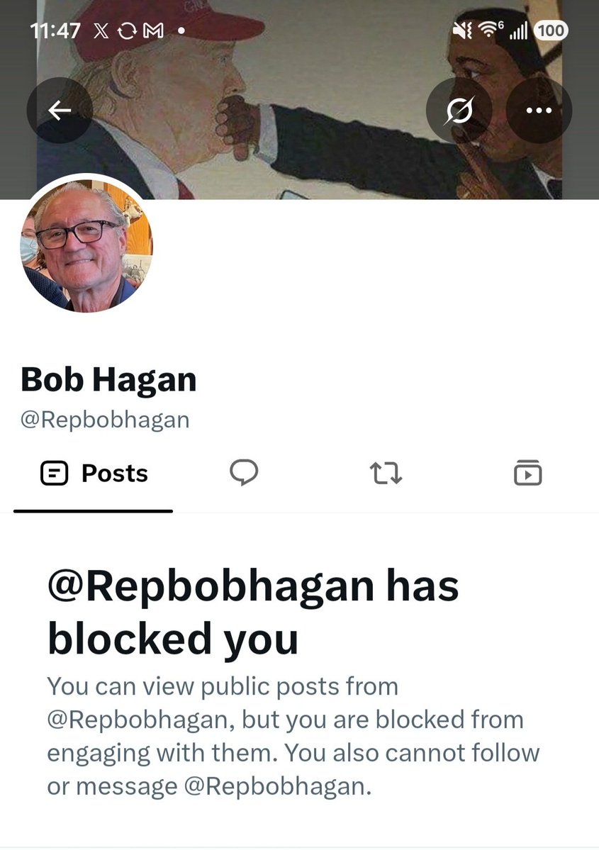 ApostropheCzar's tweet photo. Pussy geriatric @Repbobhagan blocked me. Fake tough guy can dish it but can't take it. That's why his former Ohio House seat and his former Ohio Senate seat flipped and are now securely held by Republicans. The people at home who know him best know he's a racist blowhard pussy https://t.co/QO7CboAyzF