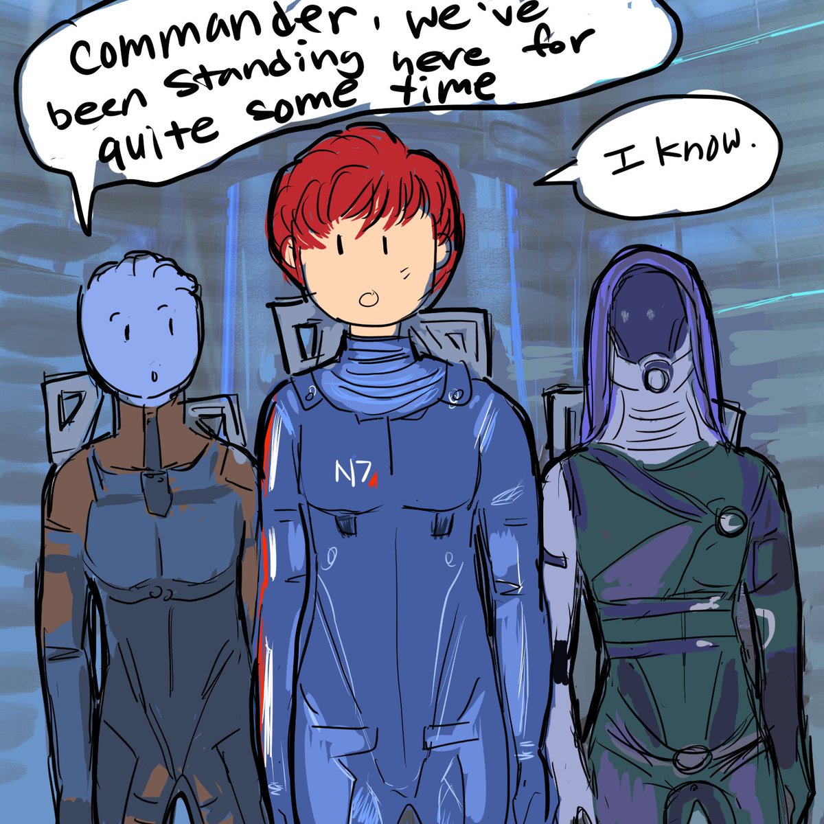 graciescribbles's tweet photo. "The Longest Elevator Ride"

#MassEffect #herecomescommandershepard https://t.co/ZQTbT4j9n0