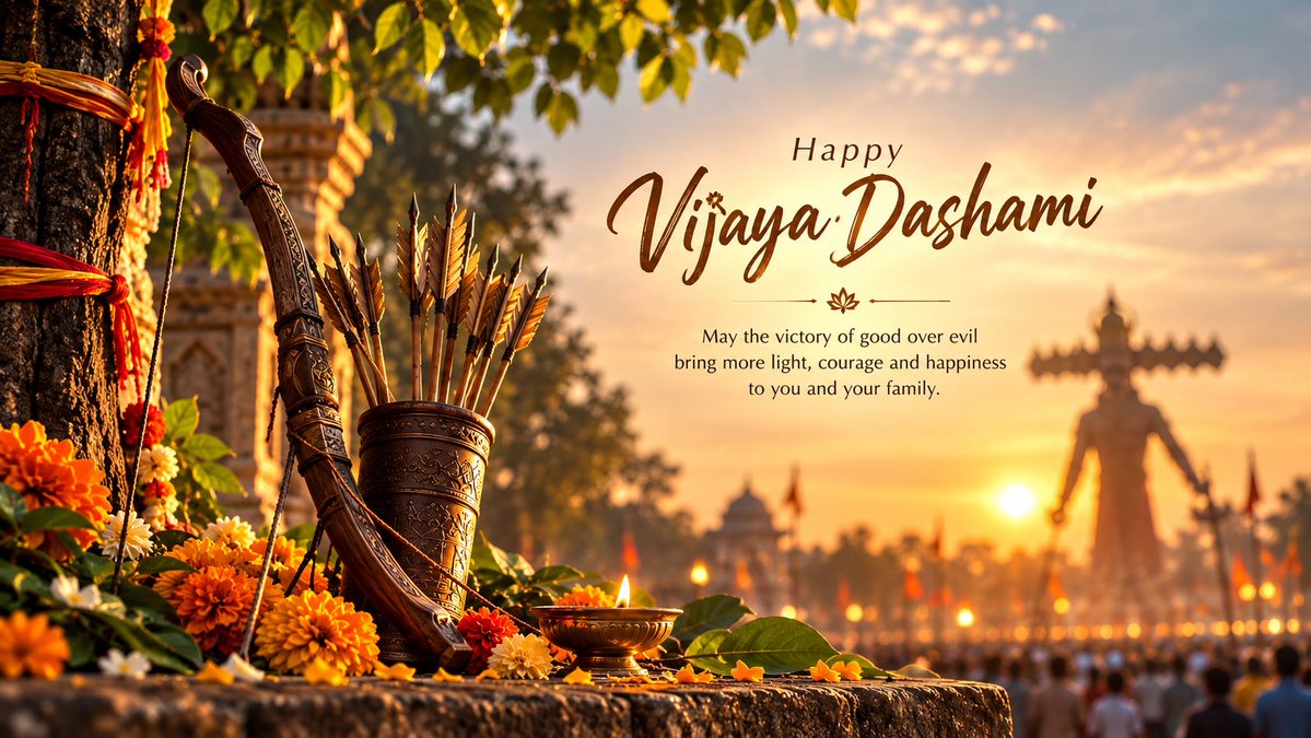 IAMDirRAM's tweet photo. 🌸Happy Vijaya Dashami to you and your family💐🙏

May Goddess Durga bless you with good health, happiness and prosperity🌺✨#HappyDussehra #DasaraFestival #HappyDussehra2026 #HappyVijayadashami https://t.co/0bPsv5xzha