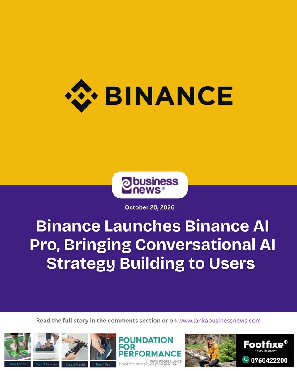 lbnbusinessnews's tweet photo. Binance Launches Binance AI Pro, Bringing Conversational AI Strategy Building to Users
#Binance #BinanceAIPro https://t.co/yZIaUPqEFB