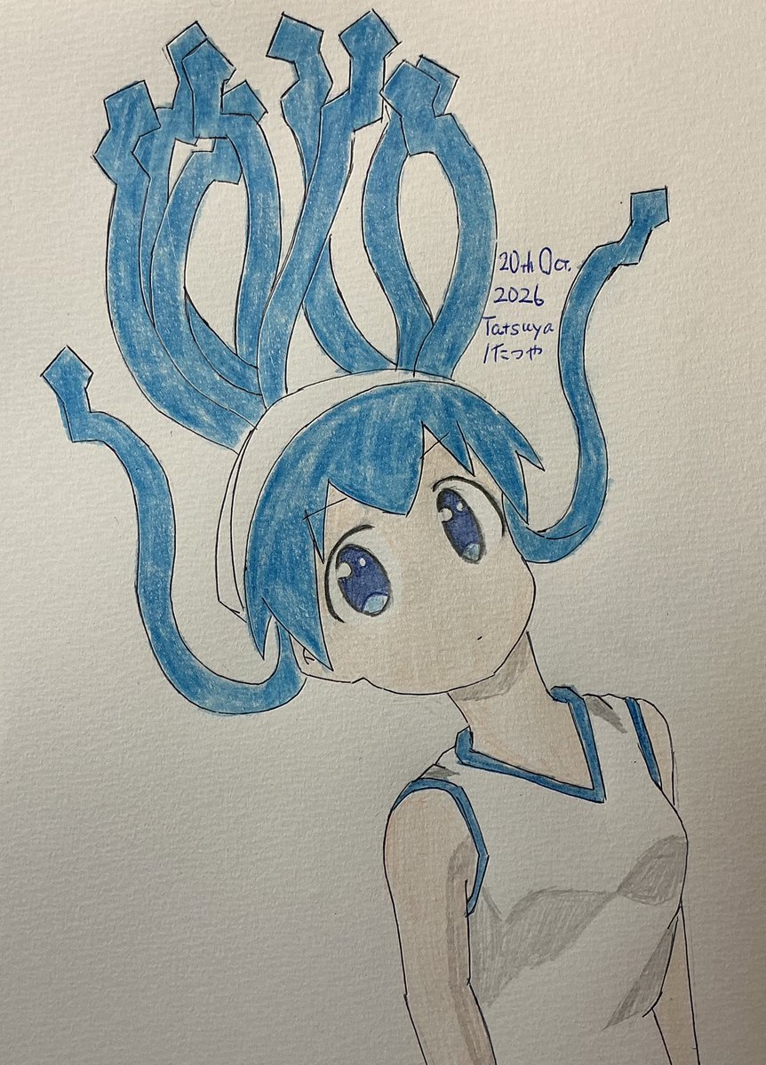 hufuf's tweet photo. Illustration / #Drawing / #イラスト of Squid Girl / イカ娘 https://t.co/Nk23UfysoV