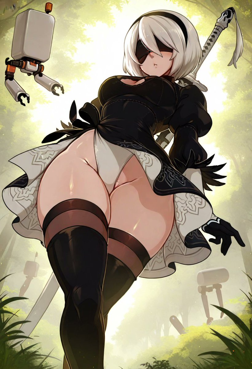 Purin_San1's tweet photo. #2B in the nature searching enemies, SFW
#NieRAutomata https://t.co/En8OTzaOuH