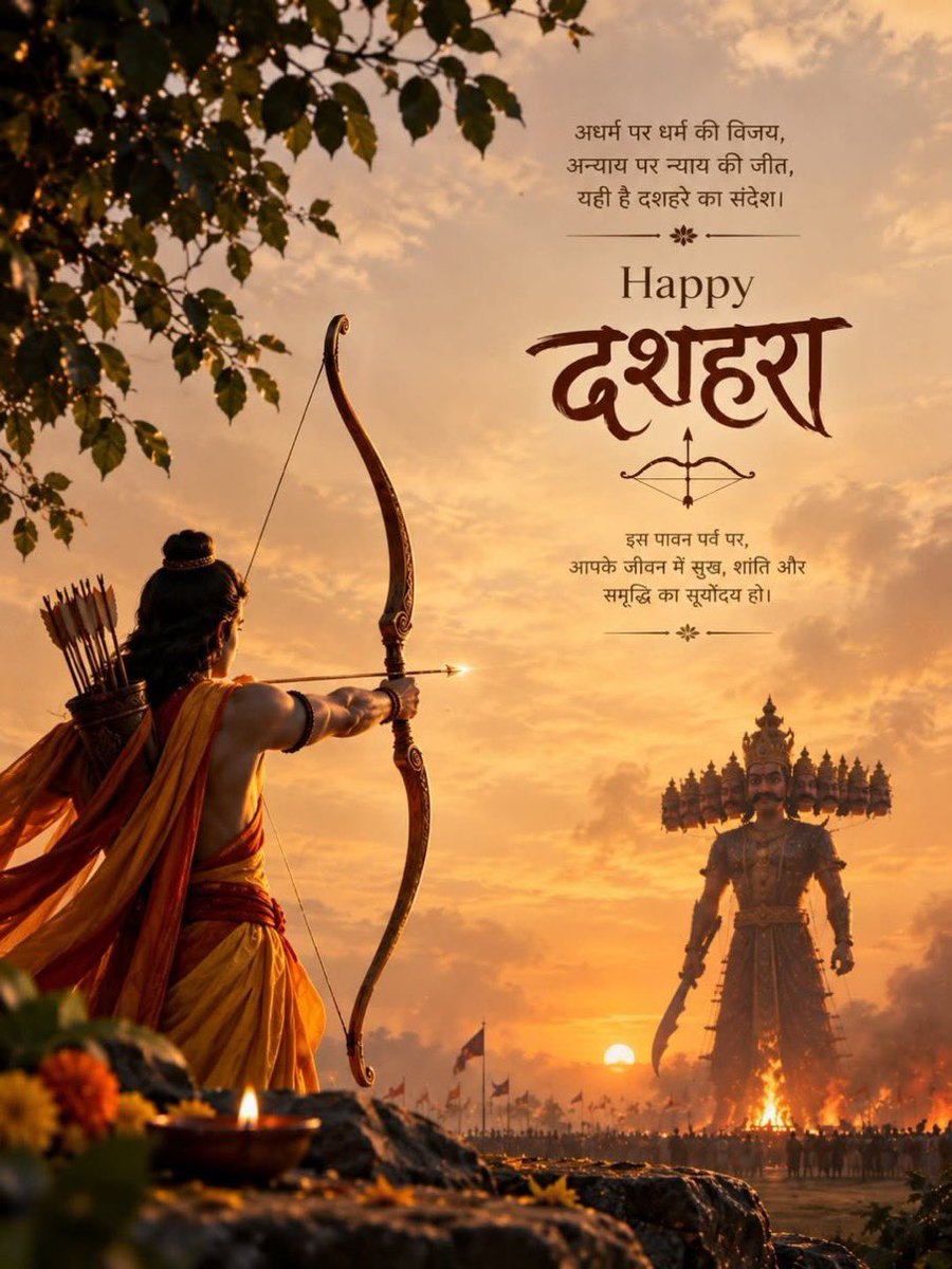 vikaskusa's tweet photo. पावन पर्व दशहरा की हार्दिक शुभकामनाएं 🌹 https://t.co/fcOlm7619j