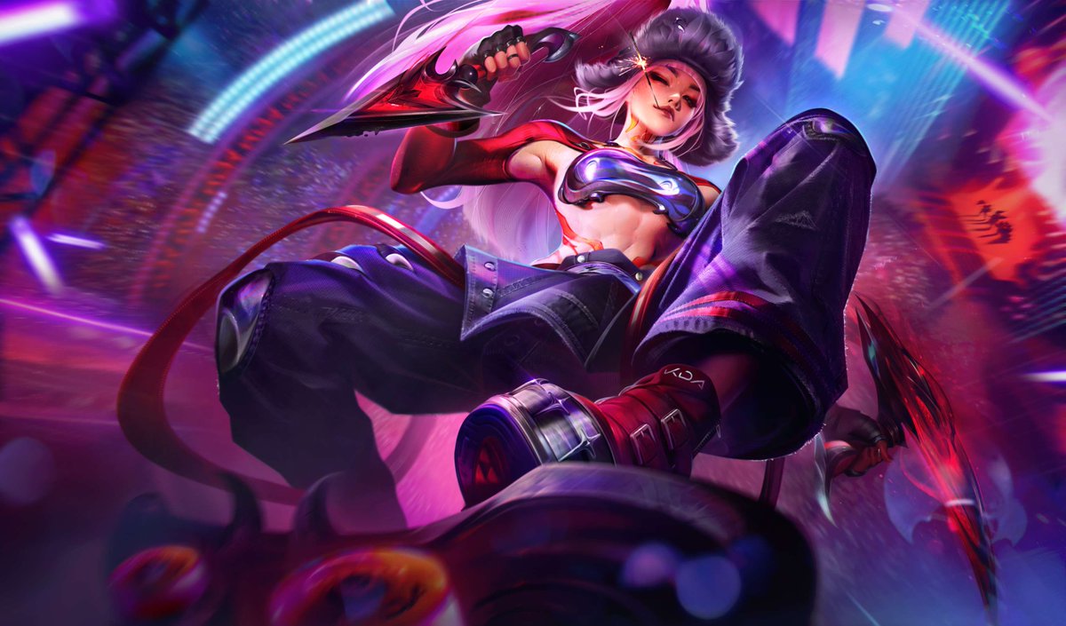 LeagueOfLegends's tweet photo. She’s got fire in her veins.

K/DA Firestarter Akali is available as a mythic skin on Patch 26.22. https://t.co/cSFFnrE037