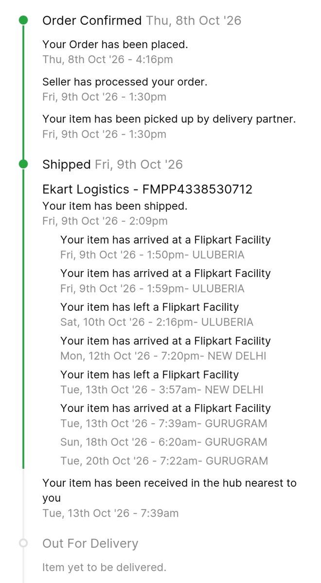 Jonnybrother_'s tweet photo. Flipkart keeps changing delivery dates without hesitation, but takes no responsibility for delays. My prepaid order is still undelivered, and all I get are new dates and empty promises. Is this how you treat your customers? #Flipkart @flipkartsupport https://t.co/CO71tpysIw
