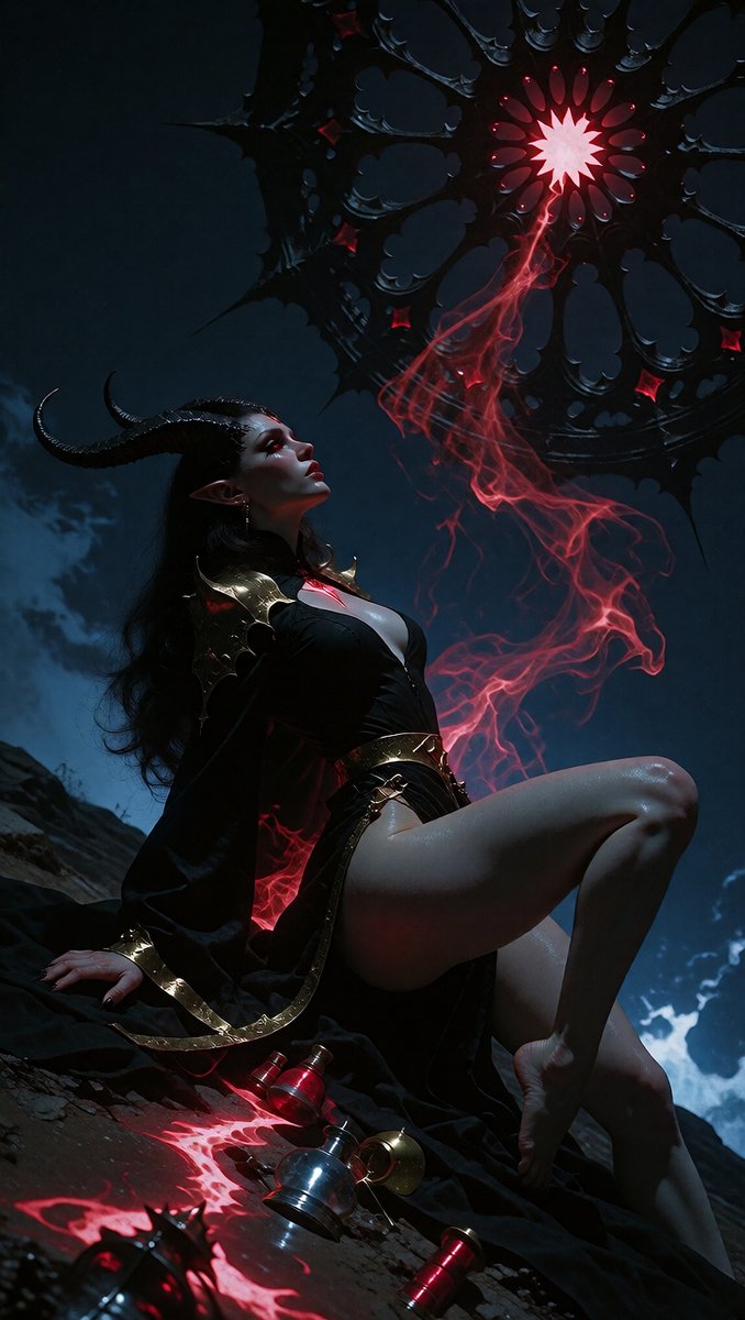 valnaztra's tweet photo. Half of her was born in fire. The other half learned to burn on purpose.

Hero or villain?

#AIart #AIartcommunity #darkfantasy #fantasyart #demongirl https://t.co/IRQSIUHA79