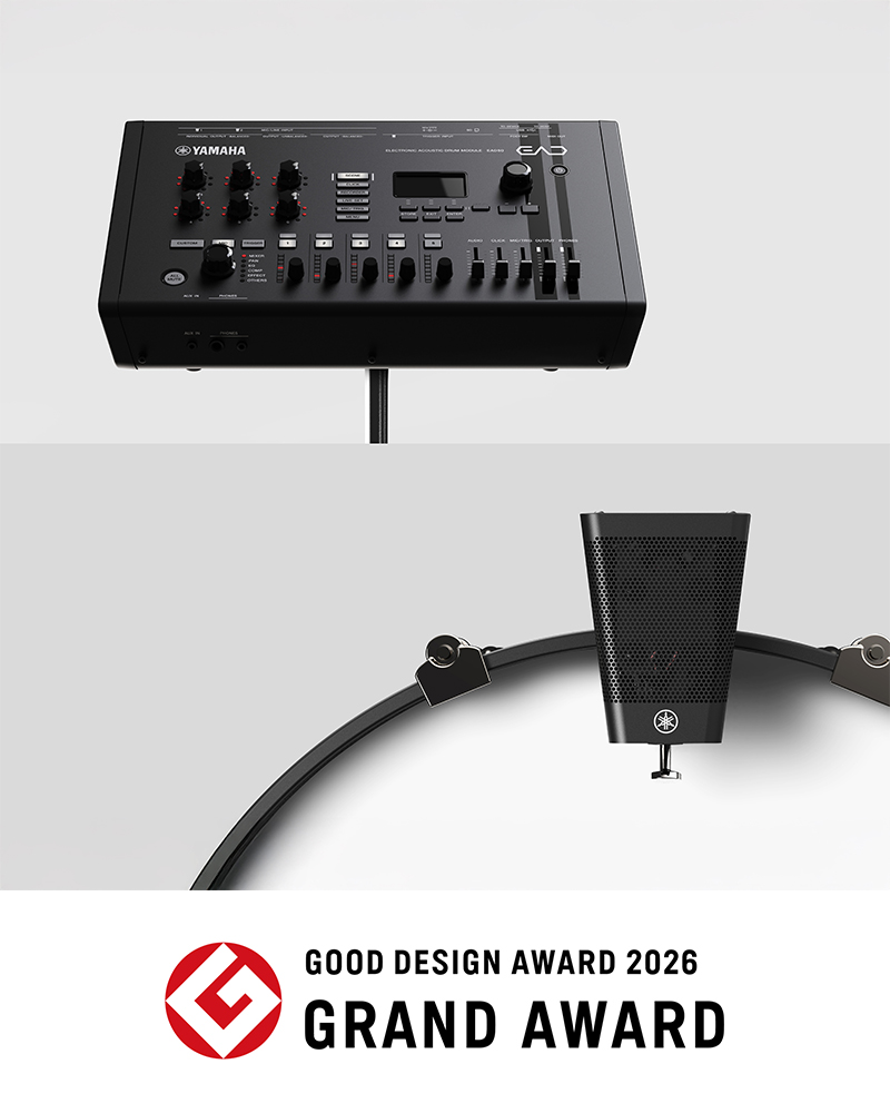 YamahaMusic_Jp's tweet photo. 🏆 ヤマハの2製品が、2026年度グッドデザイン賞 大賞・金賞を受賞！

🥁 EAD50｜グッドデザイン大賞
楽器と音響技術を融合し、ドラマーの表現の可能性を広げるデザイン。
🎺 Trova™｜グッドデザイン金賞
子どもたちが金管楽器に親しみ、演奏するよろこびに出会えるデザイン。

その他にも、4製品・シリーズがグッドデザイン賞を受賞しました。

使う人に寄り添い、新しい音楽体験を生み出す。
そんなヤマハのものづくりが評価されました。

詳しくはこちら👇
https://t.co/GgtUKFWvsv

#ヤマハ #グッドデザイン賞 #デザイン