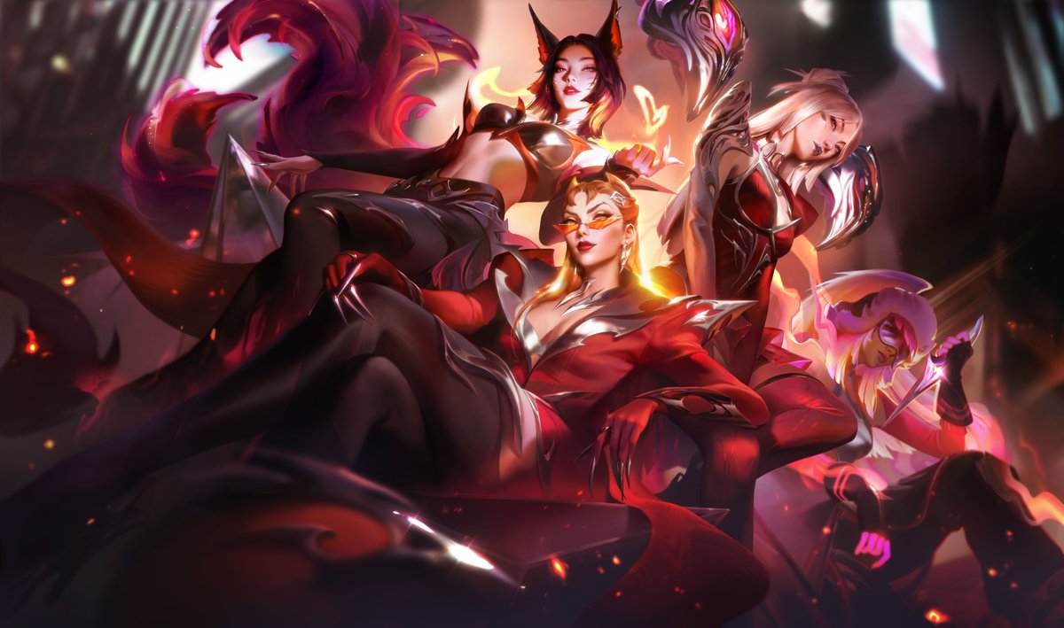 LeagueOfLegends's tweet photo. Fired up and ready to burn it down.

K/DA FIRESTARTER Ahri, Evelynn, and Kai’Sa are available on Patch 26.22. https://t.co/NJ4hX7E2pv
