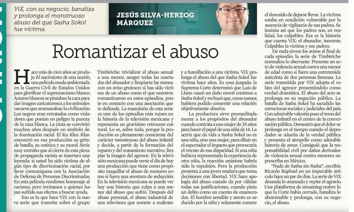 Clionautica's tweet photo. Jesús Silva-Herzog Márquez escribe sobre la serie de Timbiriche: https://t.co/XW8c2OdpHy