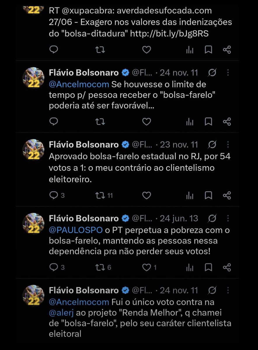 vaidesmaiar's tweet photo. Flávio Bolsonaro zombava do Bolsa Família  e agora diz que quer manter #BolsaFamíliaSóComLula https://t.co/qPuTPuHs6X